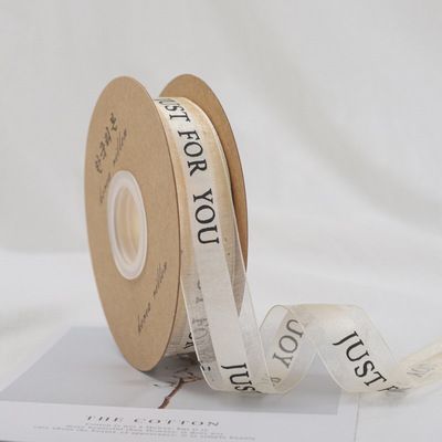 Transparent Snow Gauze Ribbon Satin Ribbon Holiday DIY Gift Cake Flower Packaging Ribbon Printing Floral Ribbon &