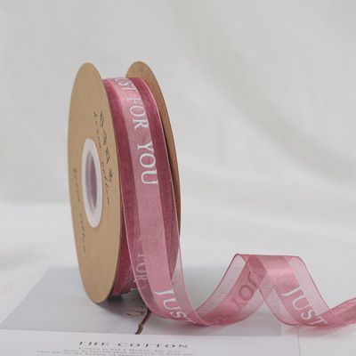 Transparent Snow Gauze Ribbon Satin Ribbon Holiday DIY Gift Cake Flower Packaging Ribbon Printing Floral Ribbon &