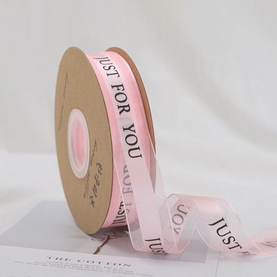 Transparent Snow Gauze Ribbon Satin Ribbon Holiday DIY Gift Cake Flower Packaging Ribbon Printing Floral Ribbon &