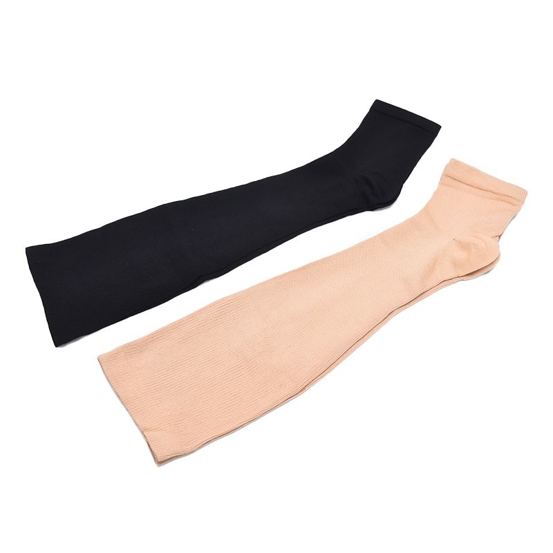 Elastic Open Toe High Tube Calf Compression Socks Varicose Veins Treatment Shaping Gradient Pressure Shaping Socks FZ-460