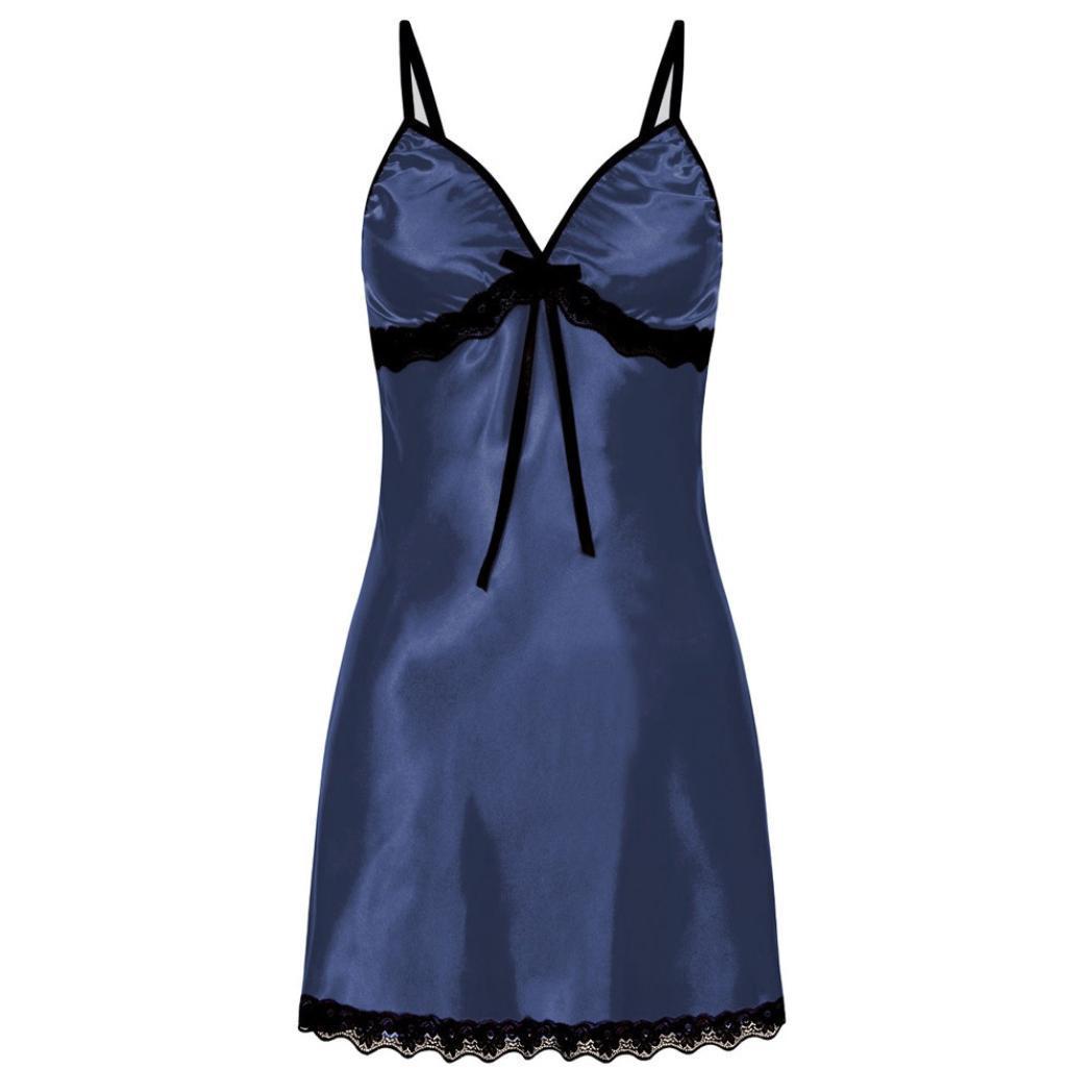 Women Lace Sling Silk Satin Night Dress Nighties V-neck Plus Size Sleepwear Nightgown Summer Nightwear Sleepshirts for Women FZ-285