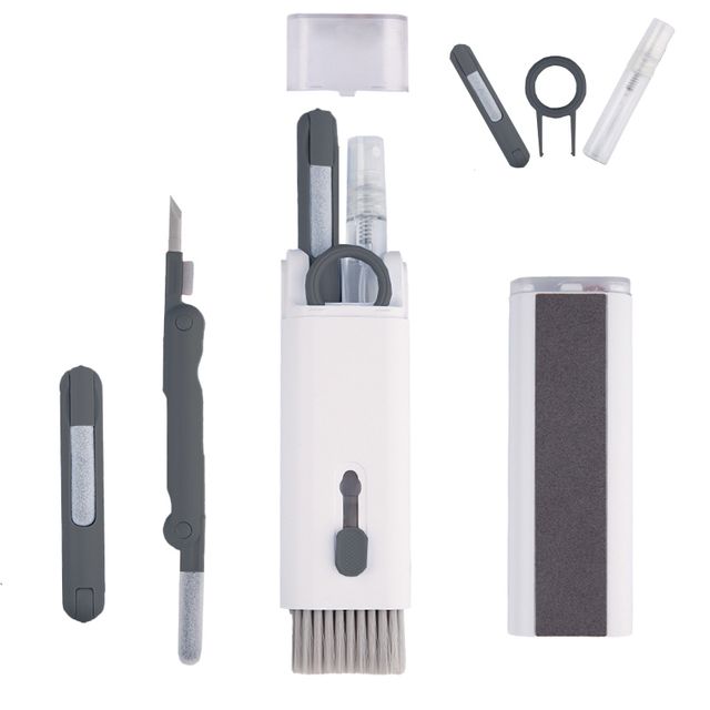7-in-1 Computer Keyboard Cleaner Brush Kit Earphone Cleaning Pen For Headset iPad Phone Cleaning Tools Cleaner Keycap Puller Kit C-112