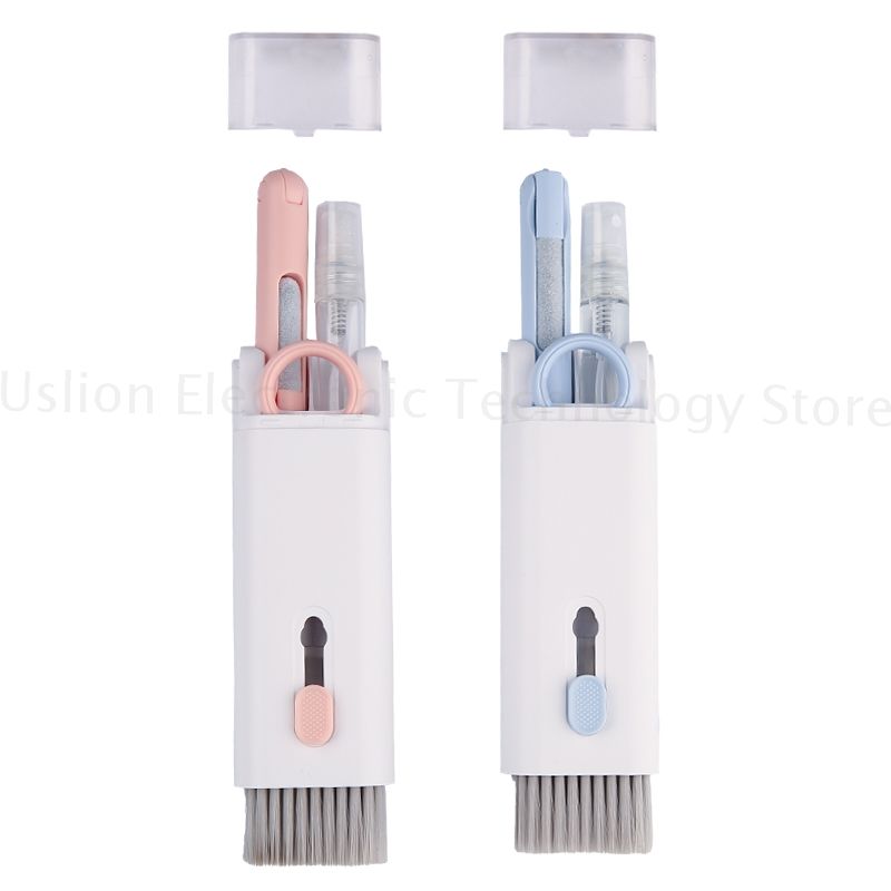 7-in-1 Computer Keyboard Cleaner Brush Kit Earphone Cleaning Pen For Headset iPad Phone Cleaning Tools Cleaner Keycap Puller Kit C-112