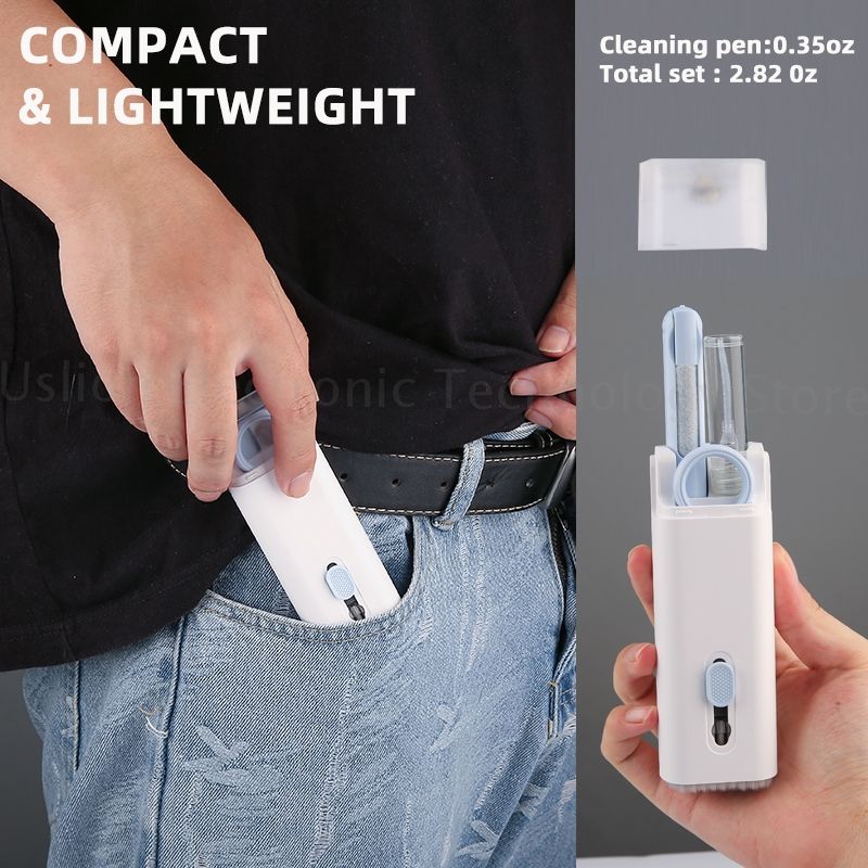 7-in-1 Computer Keyboard Cleaner Brush Kit Earphone Cleaning Pen For Headset iPad Phone Cleaning Tools Cleaner Keycap Puller Kit C-112