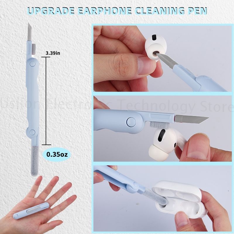7-in-1 Computer Keyboard Cleaner Brush Kit Earphone Cleaning Pen For Headset iPad Phone Cleaning Tools Cleaner Keycap Puller Kit C-112