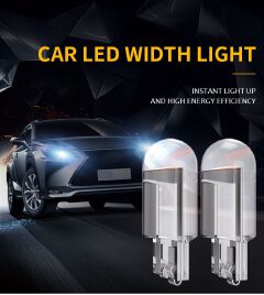 10X New W5W LED Canbus T10 Car Lights COB Glass Interior Parts Bulbs 6000K White Auto License Plate Lamp Dome Read Light 12V  C-289