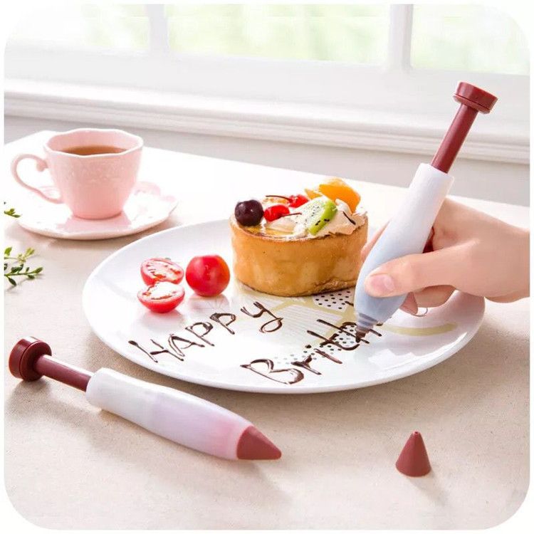 Food Grade Silicone Chocolate Sauce Writing Bracket Baking Tools Cake Writing Pen D1--2