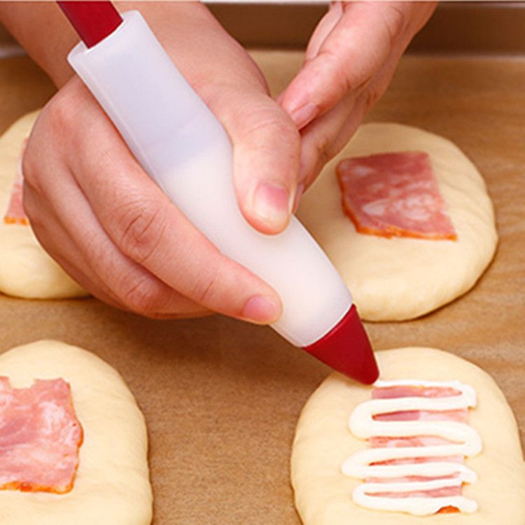Food Grade Silicone Chocolate Sauce Writing Bracket Baking Tools Cake Writing Pen D1--2