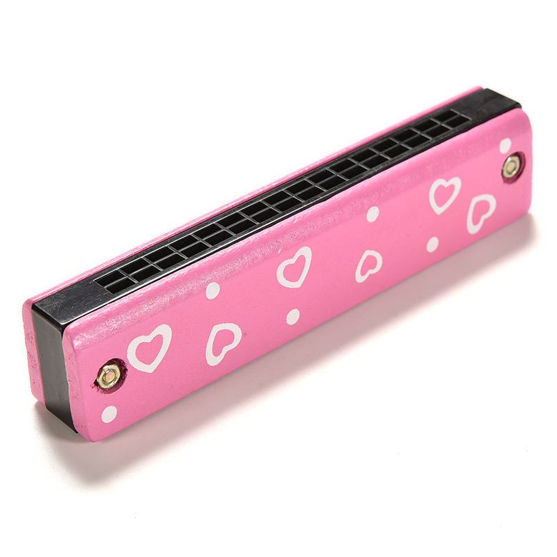 Funny Wooden Harmonica Kids Music Instrument Educational Child Attractive Toy F4-23