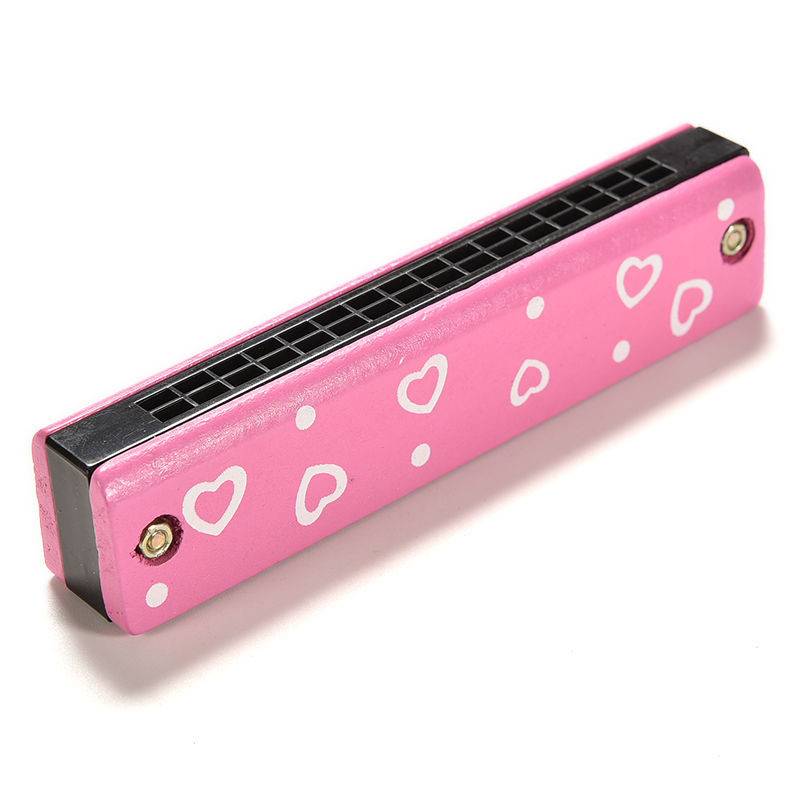 Funny Wooden Harmonica Kids Music Instrument Educational Child Attractive Toy F4-23