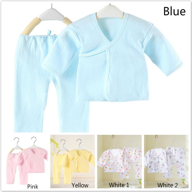 (2pcs/set)Newborn Baby Set 0-3M Brand Boy Girl Cotton Underwear Clothes Set
F3-26