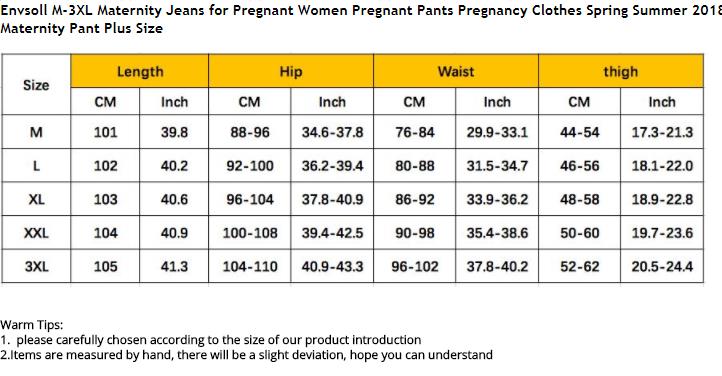Envsoll M-3XL Maternity Jeans for Pregnant Women Pregnant Pants Pregnancy Clothes Spring Summer 2018 Maternity Pant Plus Size