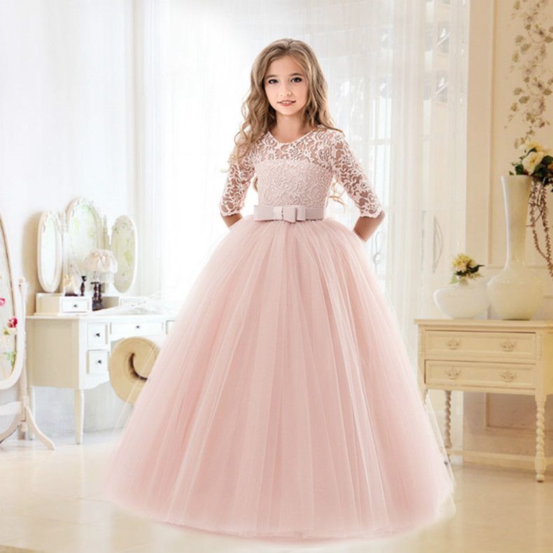 European and American new style flower girl wedding princess dress girls prom dress lace tutu skirt &