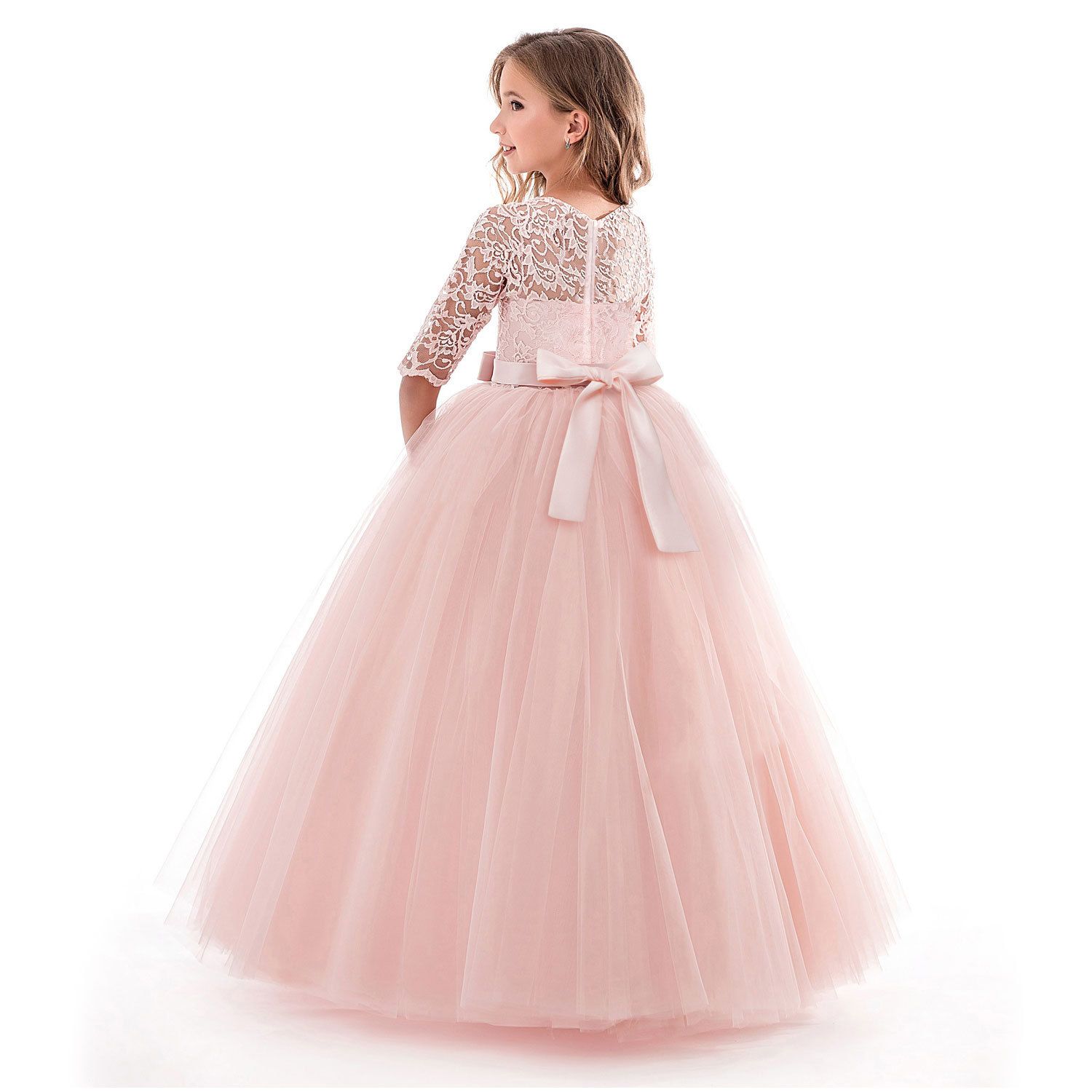 European and American new style flower girl wedding princess dress girls prom dress lace tutu skirt &