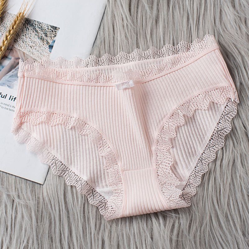 3pcs Cotton Panties Women Comfortable Underwears Sexy Middle-Waisted Underpants Female Lingerie Big Size Ladies Briefs FZ-349
