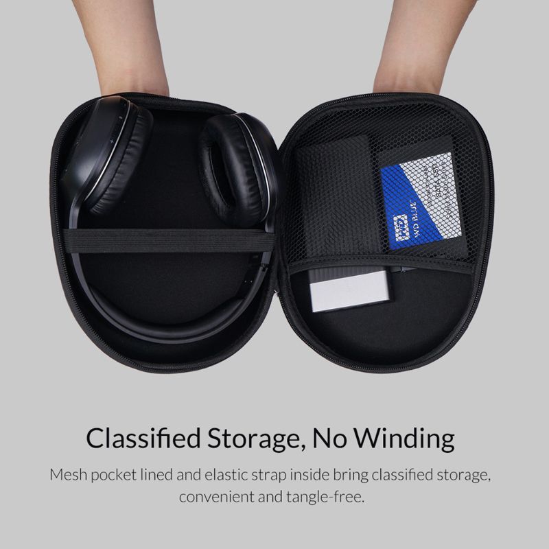 Portable Headsets Cover Earphones EVA Hard Case Zippered Headphones Box Accessories Earbuds Protective Shell Storage Organizer