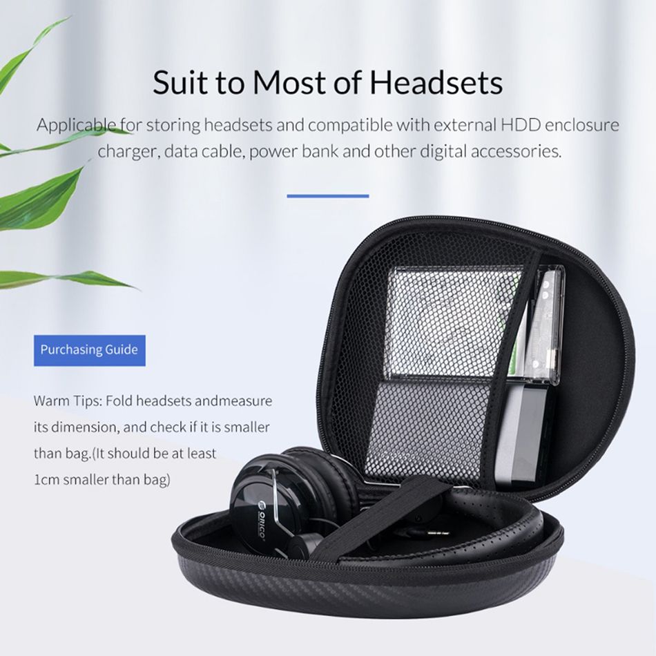 Portable Headsets Cover Earphones EVA Hard Case Zippered Headphones Box Accessories Earbuds Protective Shell Storage Organizer