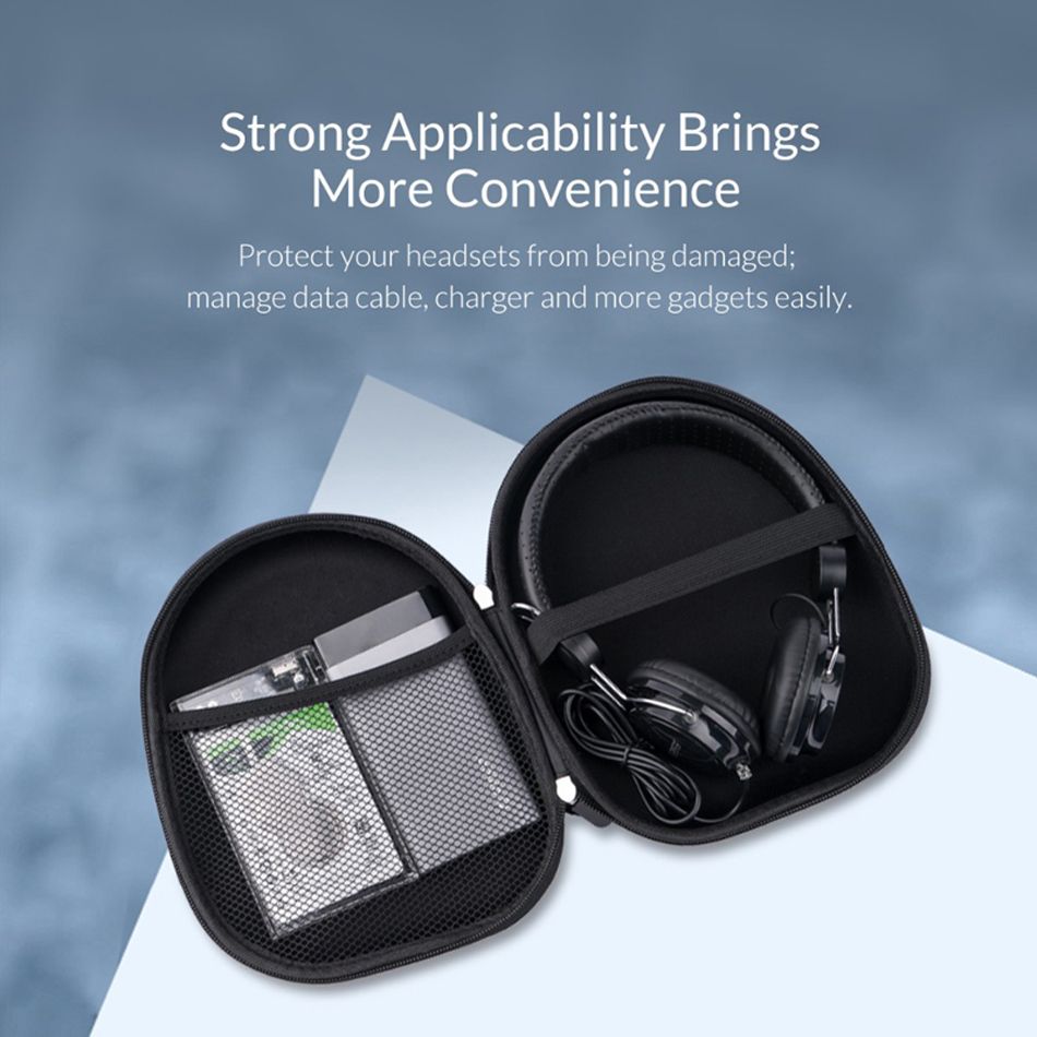 Portable Headsets Cover Earphones EVA Hard Case Zippered Headphones Box Accessories Earbuds Protective Shell Storage Organizer