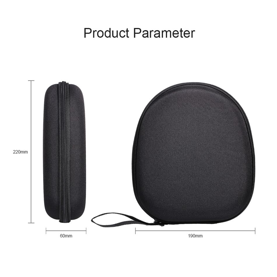 Portable Headsets Cover Earphones EVA Hard Case Zippered Headphones Box Accessories Earbuds Protective Shell Storage Organizer