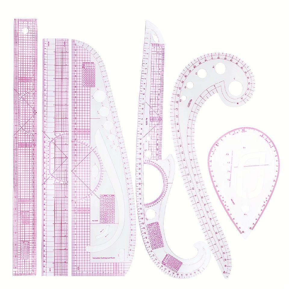 1 Set Sewing French Curve Ruler Measure, Dressmaking Tailor Drawing Template Set, Sewing Accessories