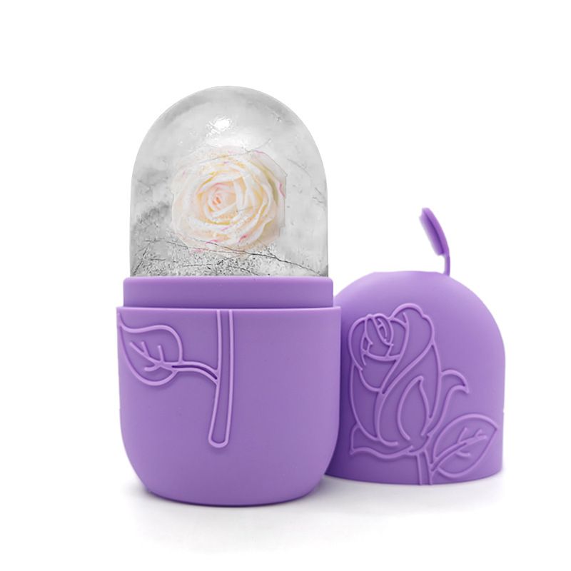 1pc face ice grid massager facial roller is used to relieve swelling and can be reused to glow