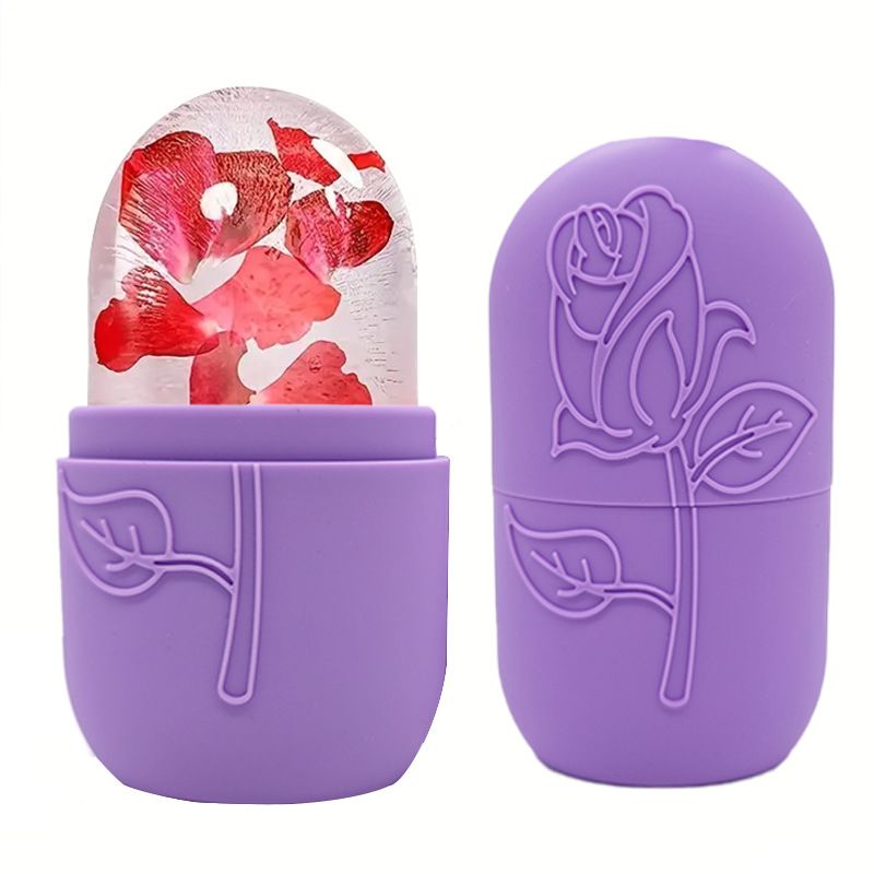 1pc face ice grid massager facial roller is used to relieve swelling and can be reused to glow