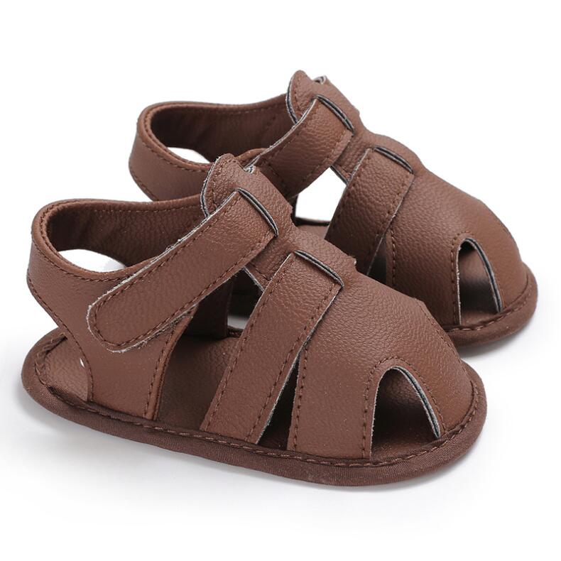 Summer baby shoes male baby 0-1 year old foot solid color sandals toddler shoes &