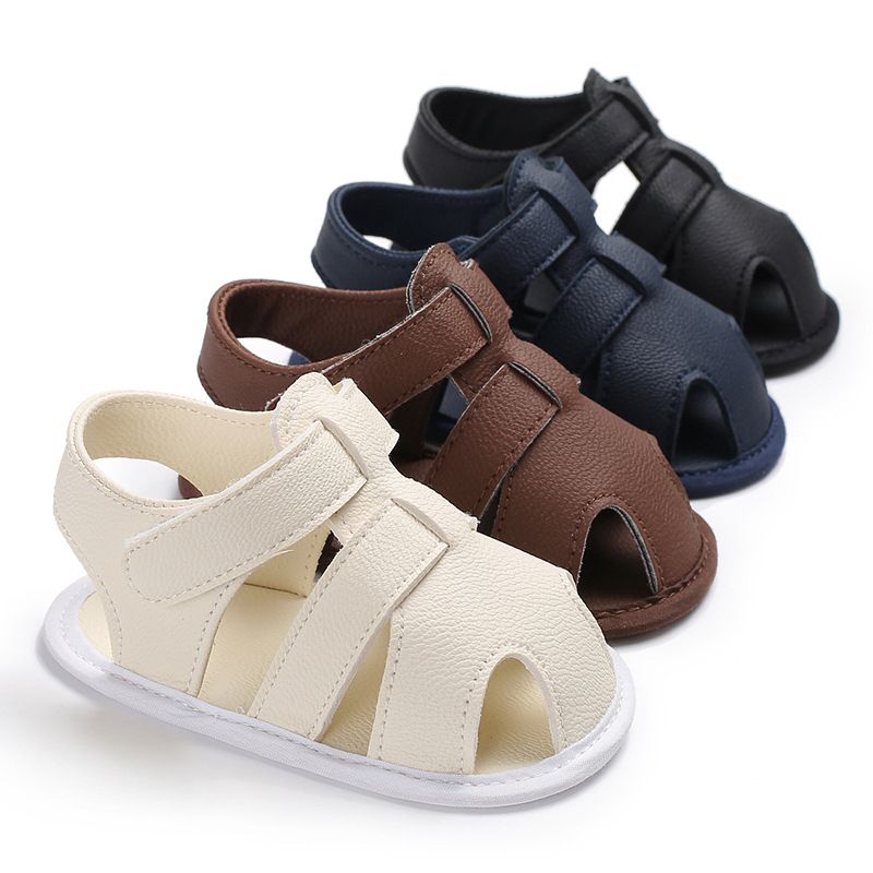 Summer baby shoes male baby 0-1 year old foot solid color sandals toddler shoes &