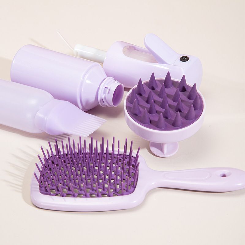 4Pcs Silicone Scalp Massage Comb Detangling Hair Brush Hairdressing Hair Dye Applicator Bottle Spray Bottle Barber Styling Tools
