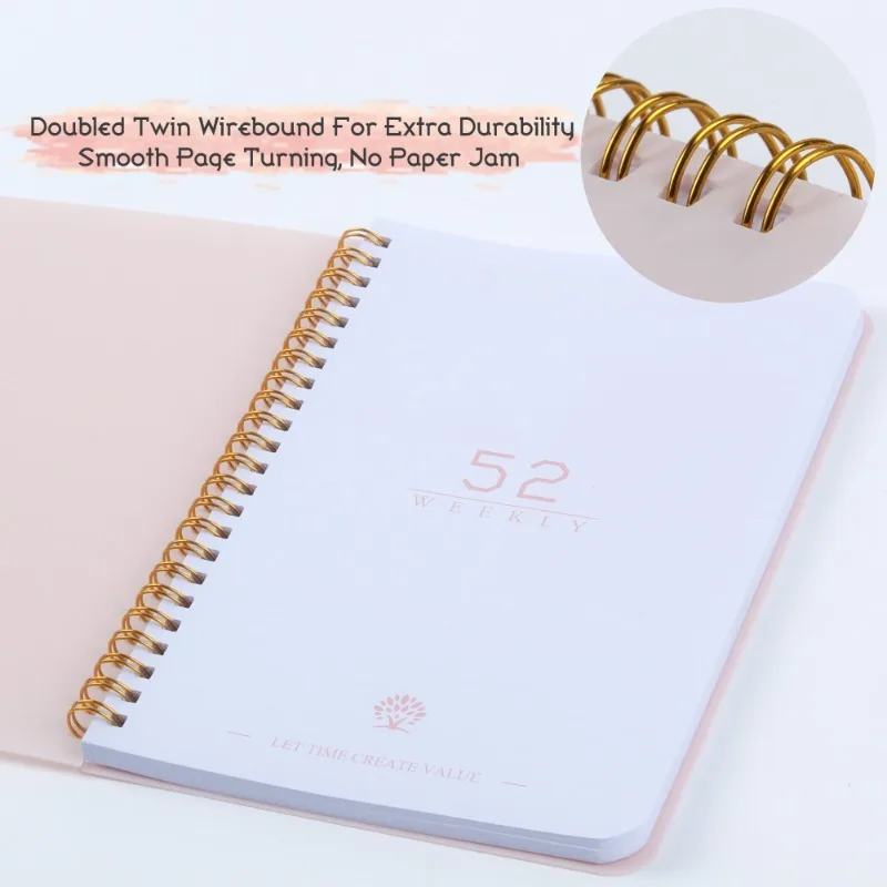 Weekly Planner Agenda A5 Notebook Planner Pouch 52 Weeks Planner Schedules Stationery School Office Supplies Stationery