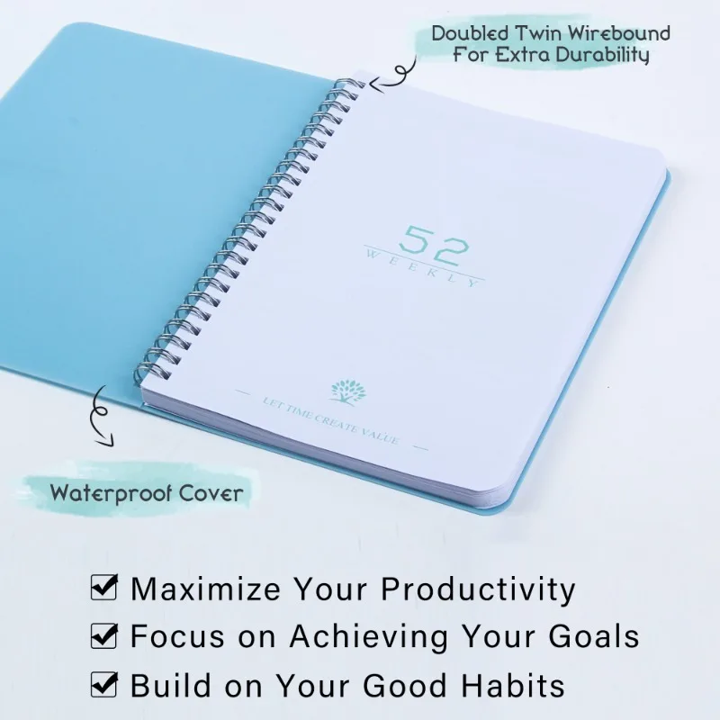 Weekly Planner Agenda A5 Notebook Planner Pouch 52 Weeks Planner Schedules Stationery School Office Supplies Stationery