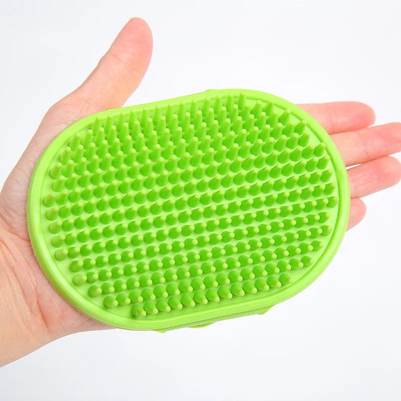 1Pc Pet Dog Cat Bath Brush Comb Rubber Glove Hair Fur Grooming Massaging Dog Cleaning Gloves Silicone Bath Brush Dog Supplies C-646