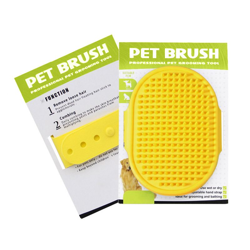 1Pc Pet Dog Cat Bath Brush Comb Rubber Glove Hair Fur Grooming Massaging Dog Cleaning Gloves Silicone Bath Brush Dog Supplies C-646