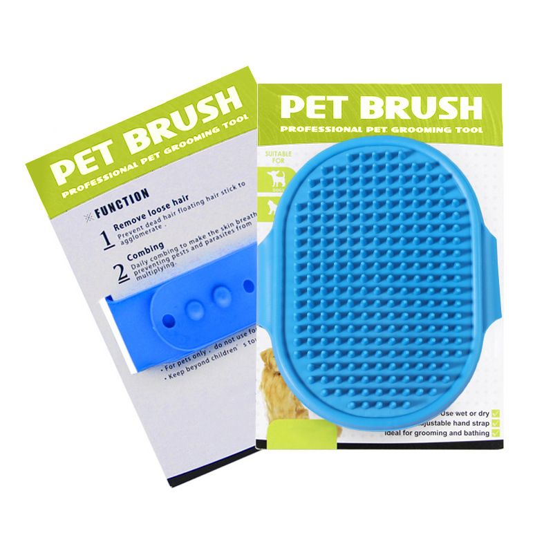 1Pc Pet Dog Cat Bath Brush Comb Rubber Glove Hair Fur Grooming Massaging Dog Cleaning Gloves Silicone Bath Brush Dog Supplies C-646