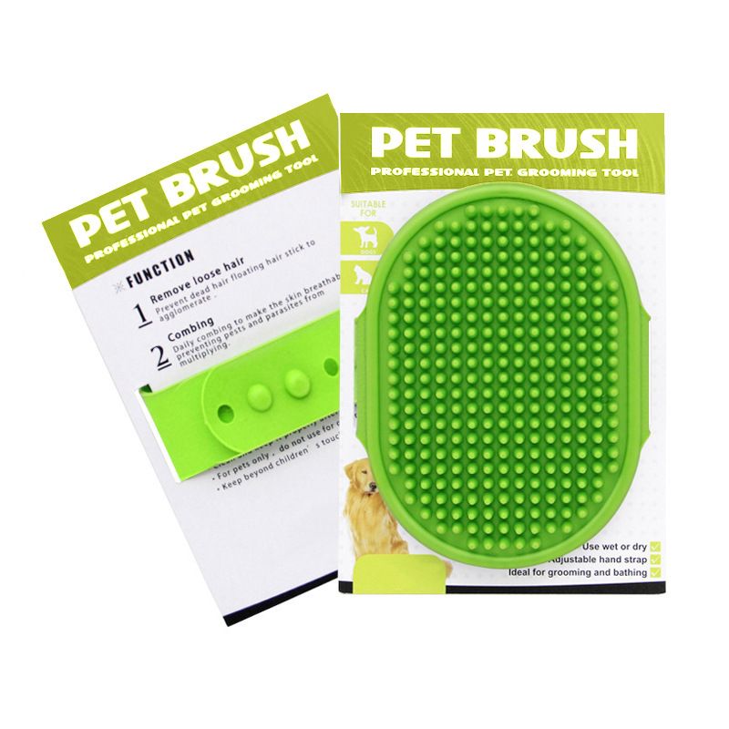 1Pc Pet Dog Cat Bath Brush Comb Rubber Glove Hair Fur Grooming Massaging Dog Cleaning Gloves Silicone Bath Brush Dog Supplies C-646