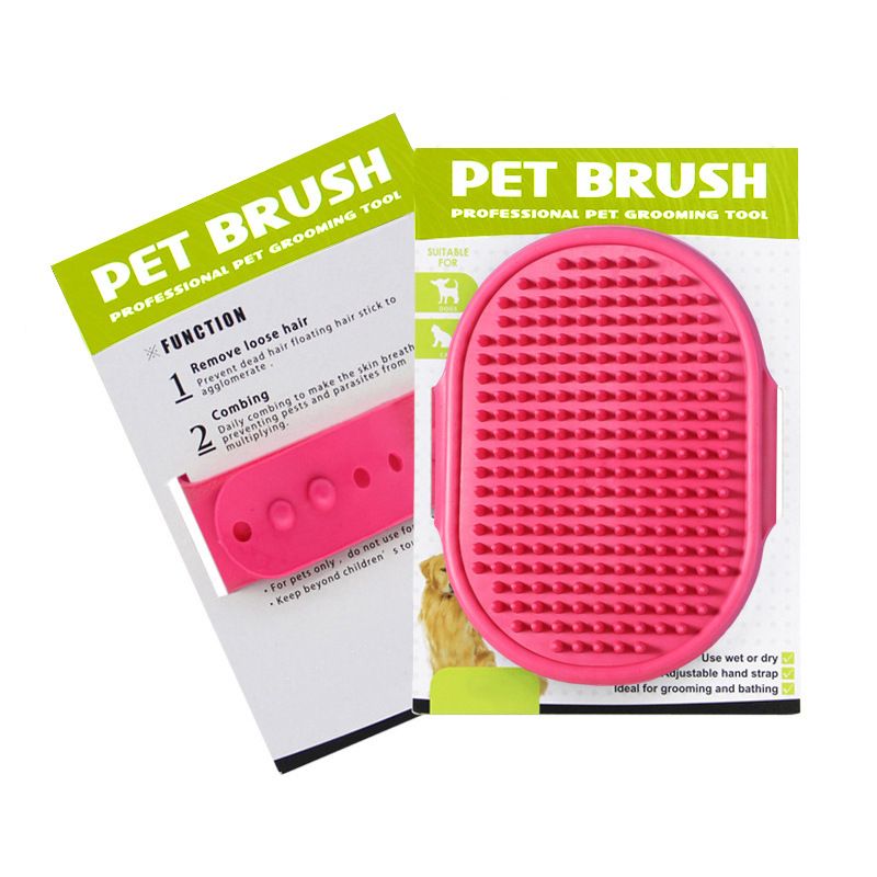 1Pc Pet Dog Cat Bath Brush Comb Rubber Glove Hair Fur Grooming Massaging Dog Cleaning Gloves Silicone Bath Brush Dog Supplies C-646