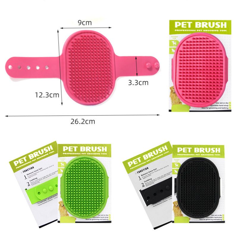 1Pc Pet Dog Cat Bath Brush Comb Rubber Glove Hair Fur Grooming Massaging Dog Cleaning Gloves Silicone Bath Brush Dog Supplies C-646