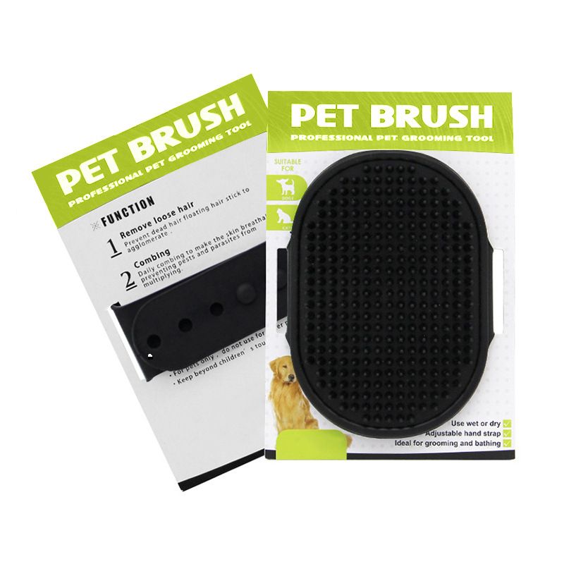 1Pc Pet Dog Cat Bath Brush Comb Rubber Glove Hair Fur Grooming Massaging Dog Cleaning Gloves Silicone Bath Brush Dog Supplies C-646