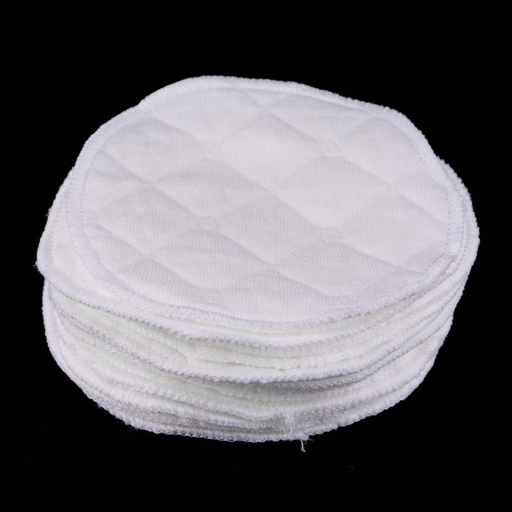 10 Pcs Reusable Breast Feeding Nursing Breast Pads Washable Soft Absorbent Baby M--23
