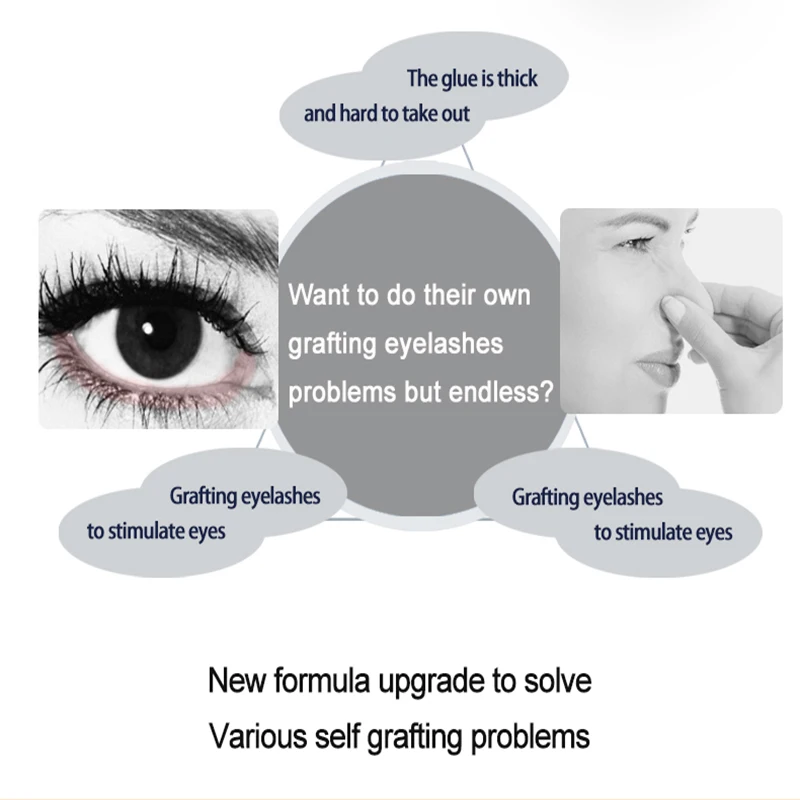 Waterproof Eyelashes Extension Glue Long Lasting Grafting Lashes Glue Quick Drying Adhesive Black Glue No Irritant Makeup  Tools C-557