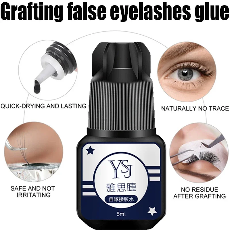 Waterproof Eyelashes Extension Glue Long Lasting Grafting Lashes Glue Quick Drying Adhesive Black Glue No Irritant Makeup  Tools C-557