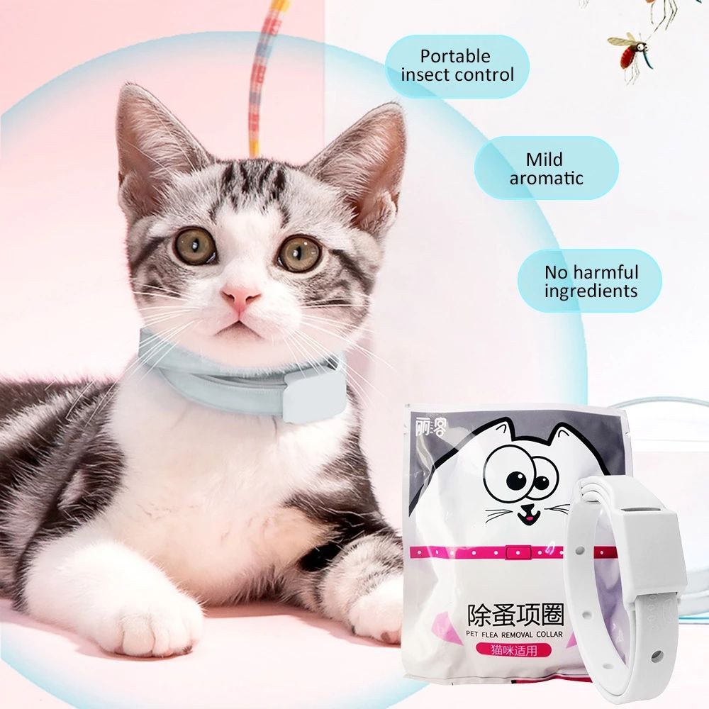 Anti Flea Tick Collar For Cat Small Dog Antiparasitic 8Month Protection Adjustable Puppy Kitten Collar Breakaway Pet Accessories C-494