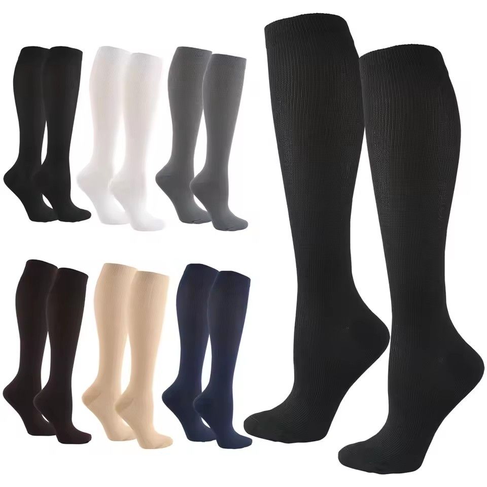 Varicose Veins Compression Socks Fit For Golf Rugby Running Hiking Sports For Anti Fatigue Driving Travel Flight Women Men Socks E-1121