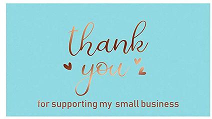 50pcs/1set card with gold stamping thank you for purchasing a commercial decorative sticker label card C-451