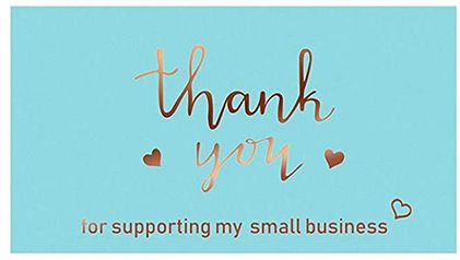 50pcs/1set card with gold stamping thank you for purchasing a commercial decorative sticker label card C-451