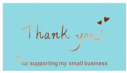 50pcs/1set card with gold stamping thank you for purchasing a commercial decorative sticker label card C-451