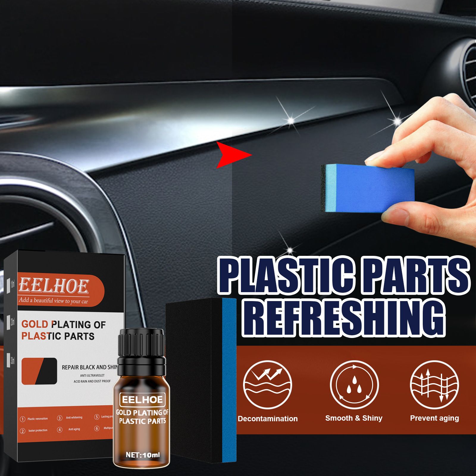 Automotive Plastic Liquid Crystal Coating Car Dashboard Interior Plastic Refurbishment Agent Coating Polishing Maintenance AgentB2-756
