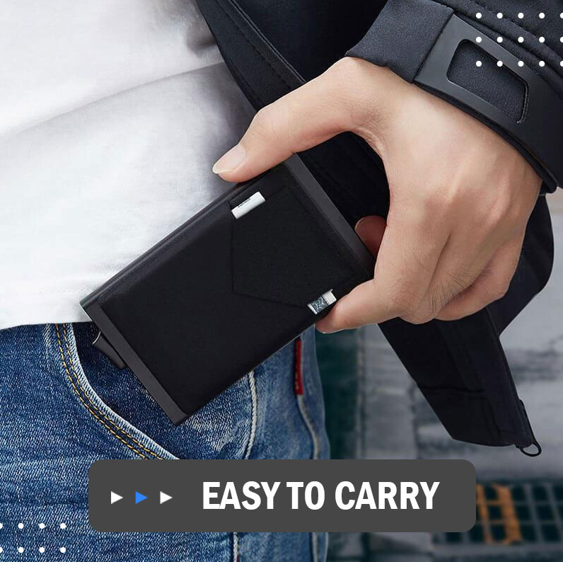 Card Men's Wallet Mini Bag Aluminum Metal Protection Equipment Storage Bag Smart Quick Release Women's Wallet E-1162