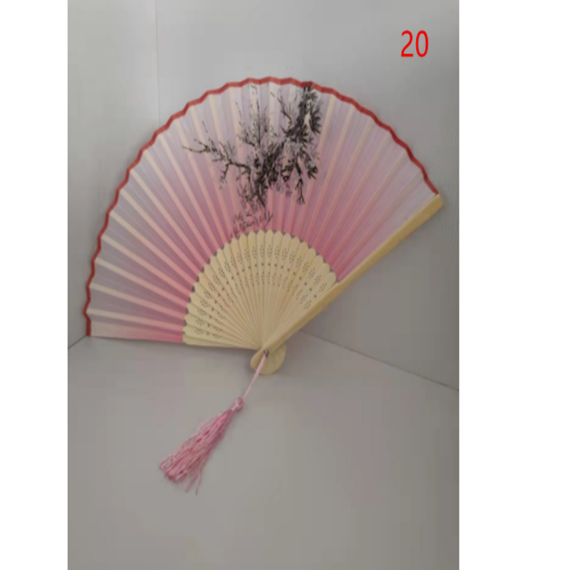 Retro Silk Style Folding Fan Chinese Japanese Art Craft Gift Home Decoration Ornament Dancing Fan Hand