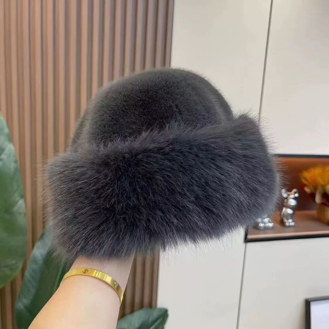 New Fluffy Fur Bucket Hat For Women Plush Fisherman Hat Warm Women's Winter Hat Thicken Cold Snowy Day Panama Cap Chrismas Gifts